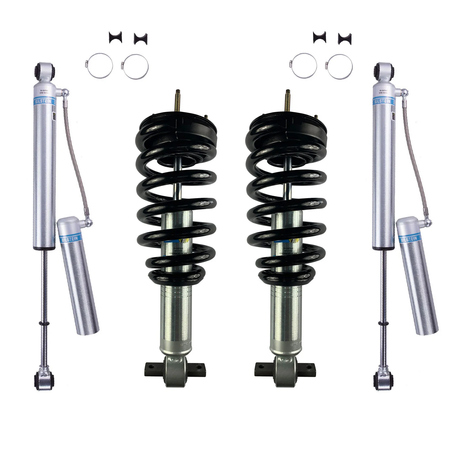 Bilstein 6112 Strut & Spring Assembled + Rear 5160 Reservoir Shocks Set for 2007-2013 Chevrolet Silverado 1500 4WD V8 - Image 5