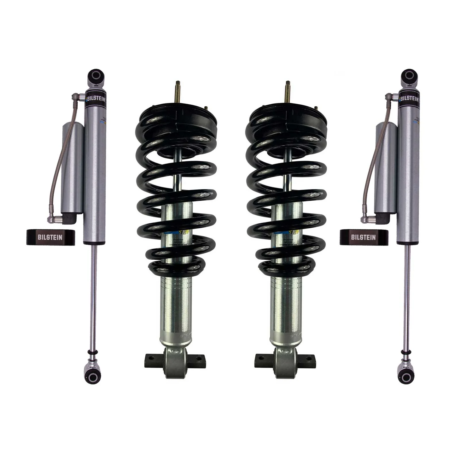 Bilstein 6112 Strut & Spring Assembled + Rear 5160 Reservoir Shocks Set for 2014-2018 Chevrolet Silverado 1500 4WD - Image 4