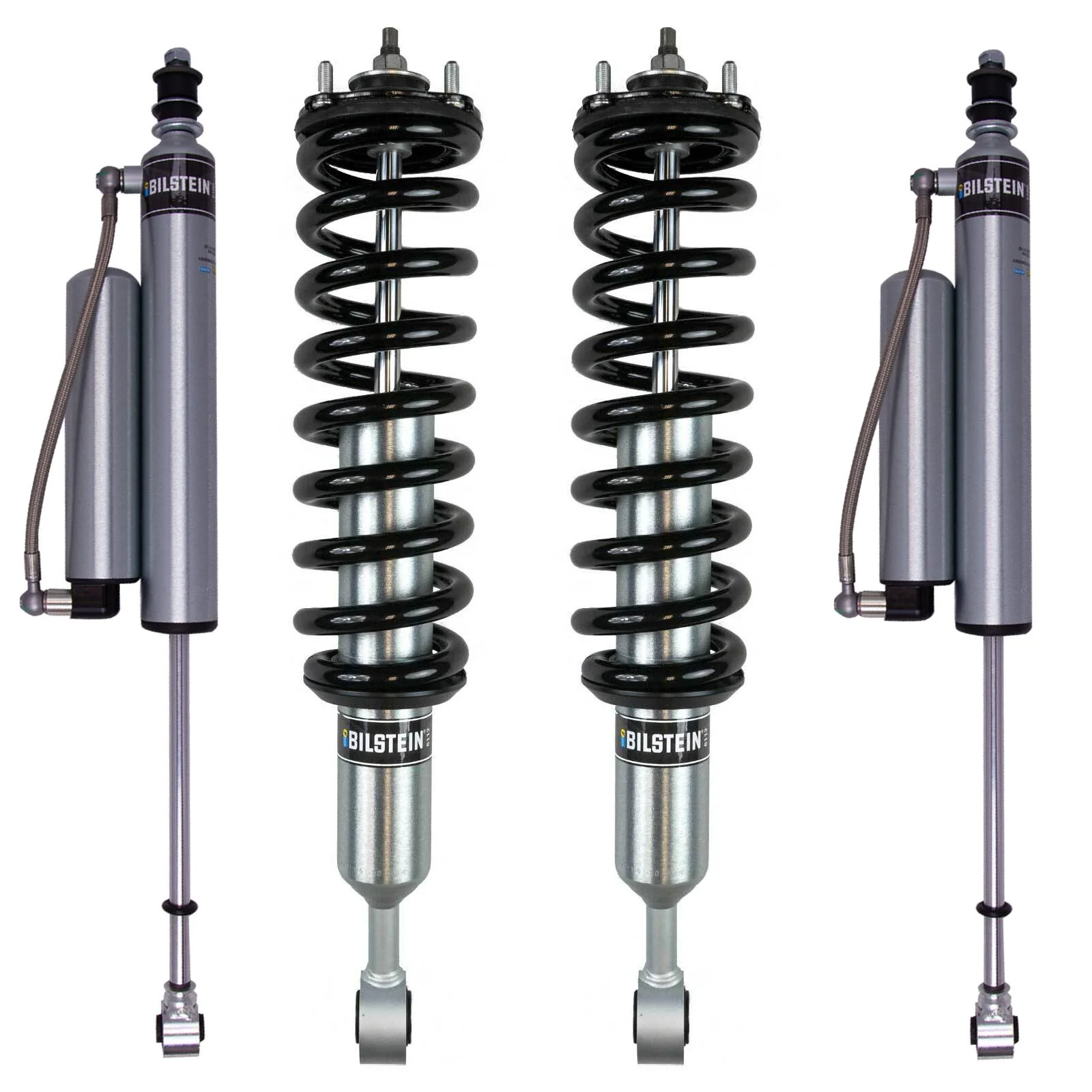 Bilstein 6112 Strut & Spring Assembled + Rear 5160 Reservoir Shocks Set for 2007-2009 Toyota FJ Cruiser 4WD RWD - Image 4
