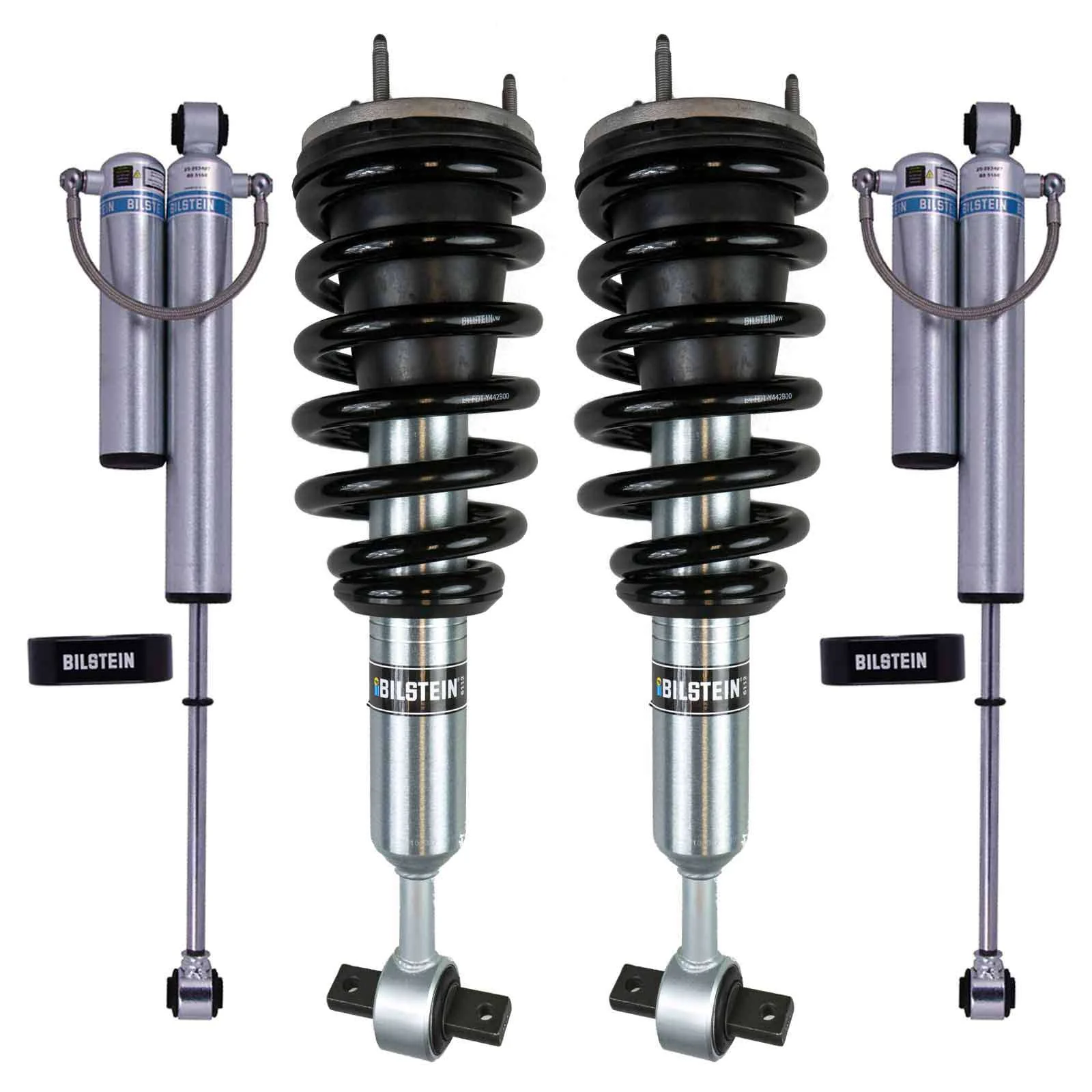 Bilstein 6112 Strut & Spring Assembled + Rear 5160 Reservoir Shocks Set for 2019-2024 GMC Sierra 1500 AT4 4WD - Image 4