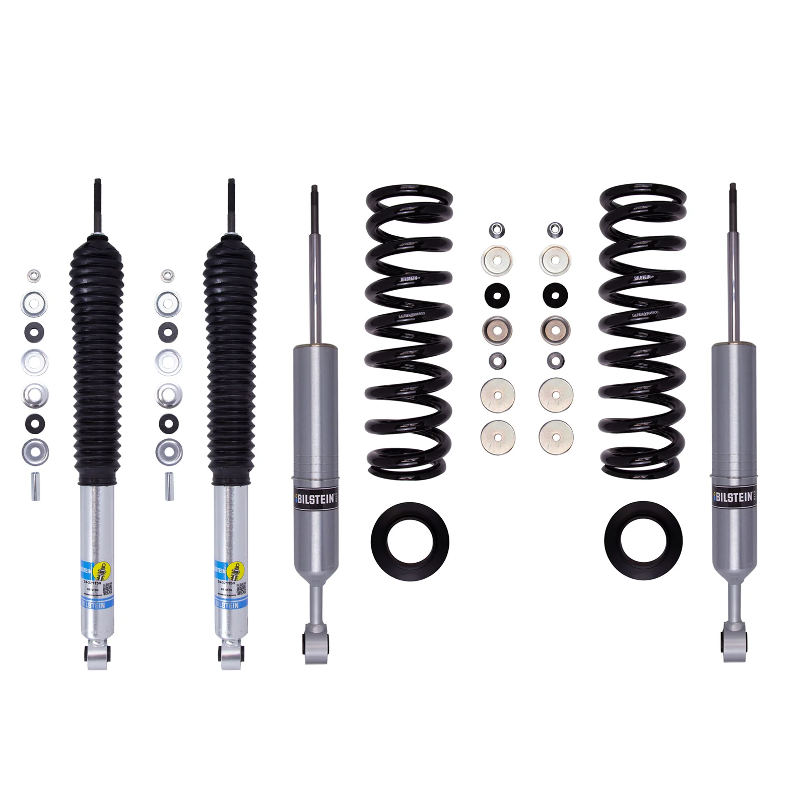 Bilstein 6112 Strut & Spring + Rear 5100 Shocks Set for 2007-2021 Toyota Tundra 4WD RWD w/0.75-2.5" lift