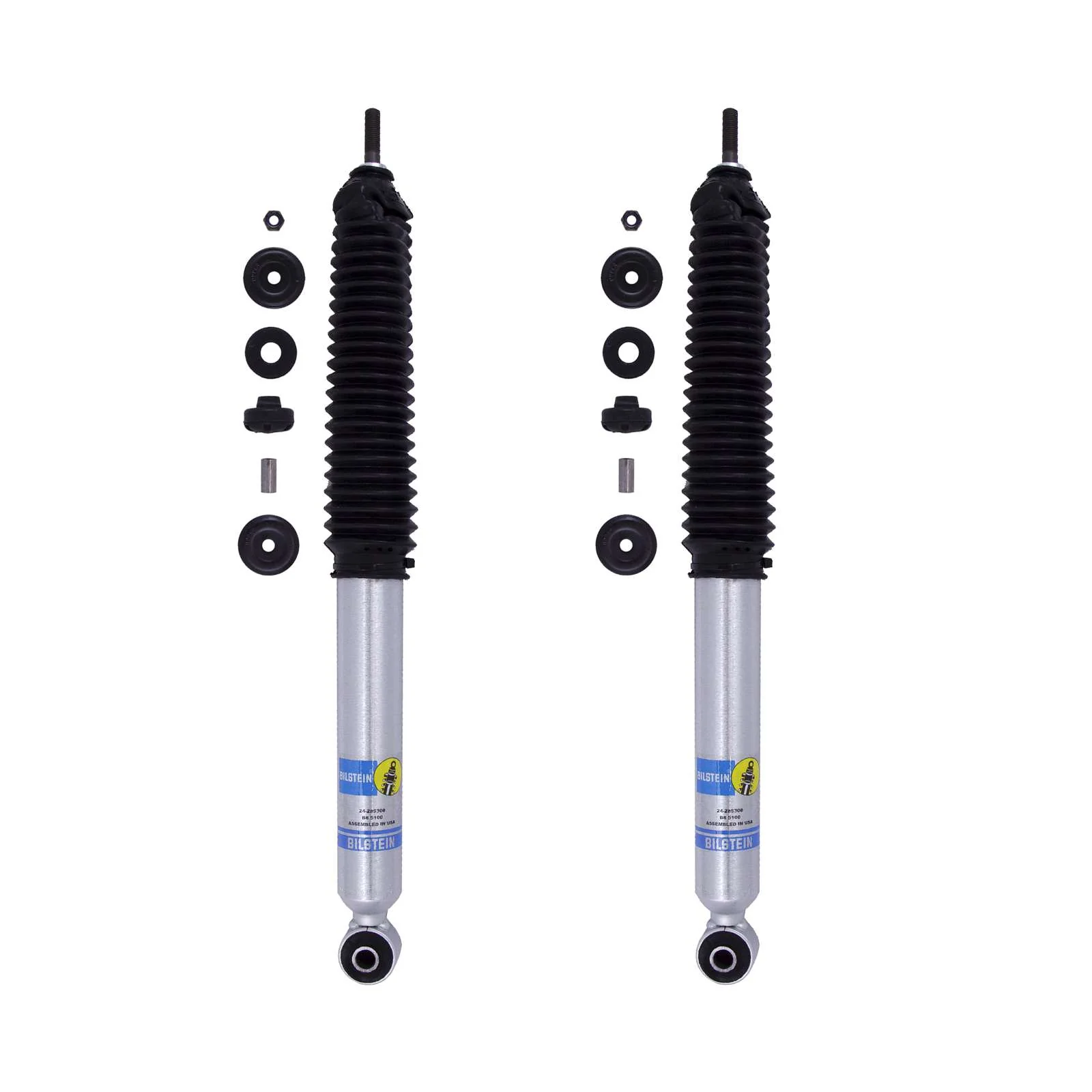 Bilstein 5100 Monotube Shocks Front Pair for 2017-2025 Ford F250 Super Duty 4WD - Image 3