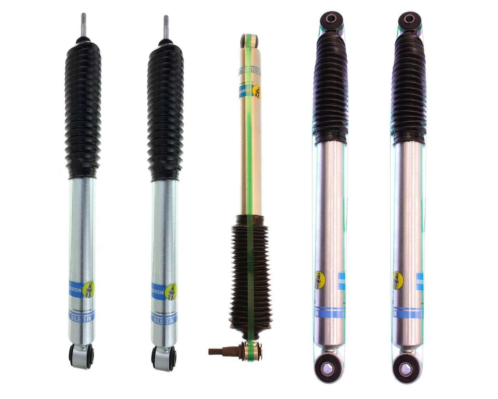 Bilstein 5100 Monotube Shocks & Steering Stabilizer Kit for 2001-2010 Chevrolet Silverado 2500 HD 4WD RWD - Image 3