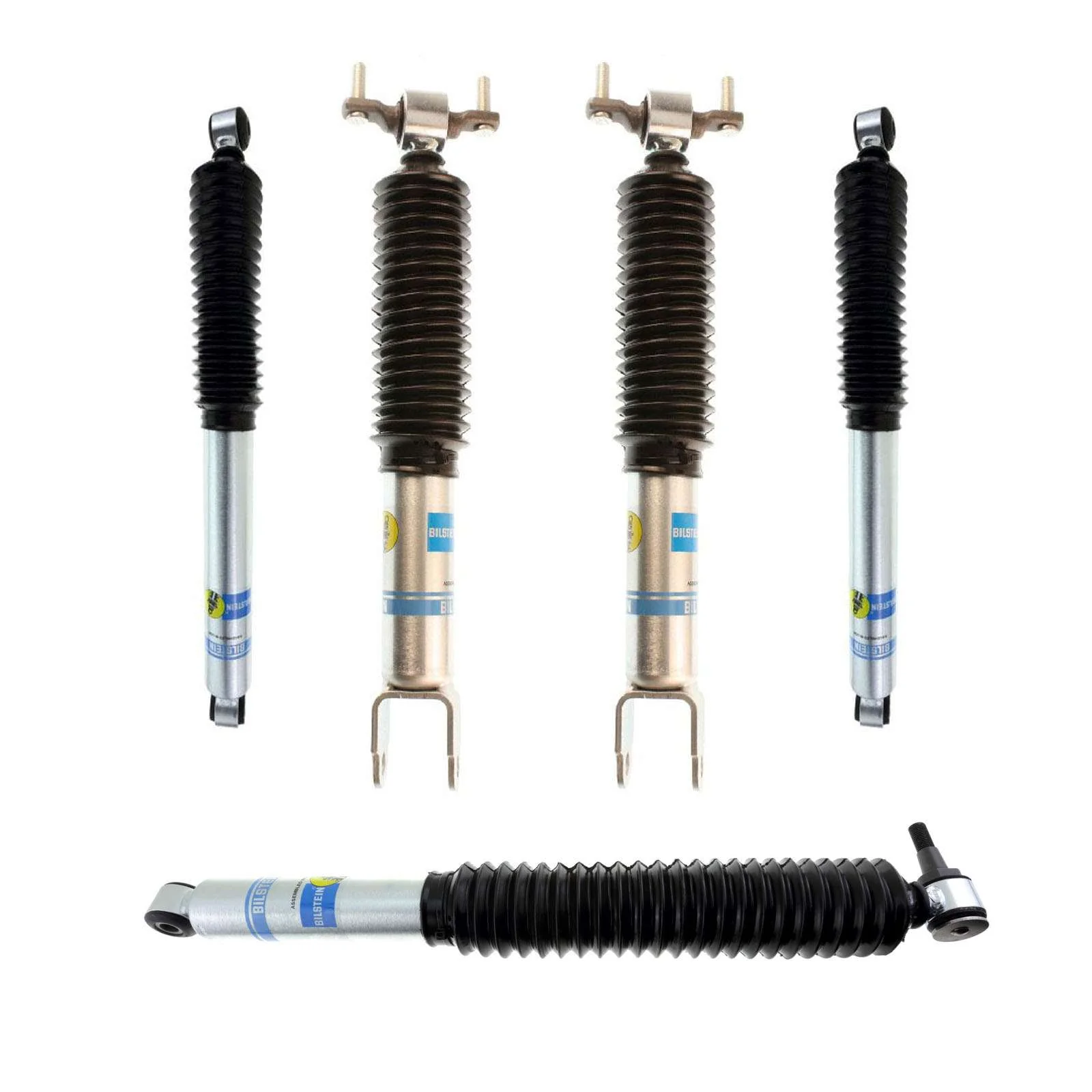 Bilstein 5100 Monotube Shocks & Steering Stabilizer Kit for 2011-2023 Chevrolet Silverado 2500 HD 4WD RWD