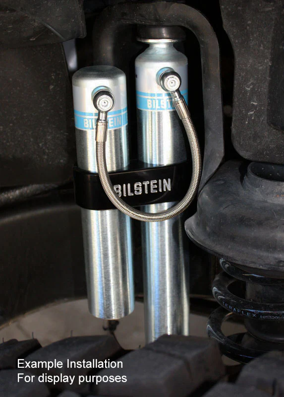 Bilstein 5160 w/ Remote Reservoir Shocks Rear Pair for 2011-2021 Chevrolet Silverado 3500 HD 4WD RWD w/3-5" lift - Image 4