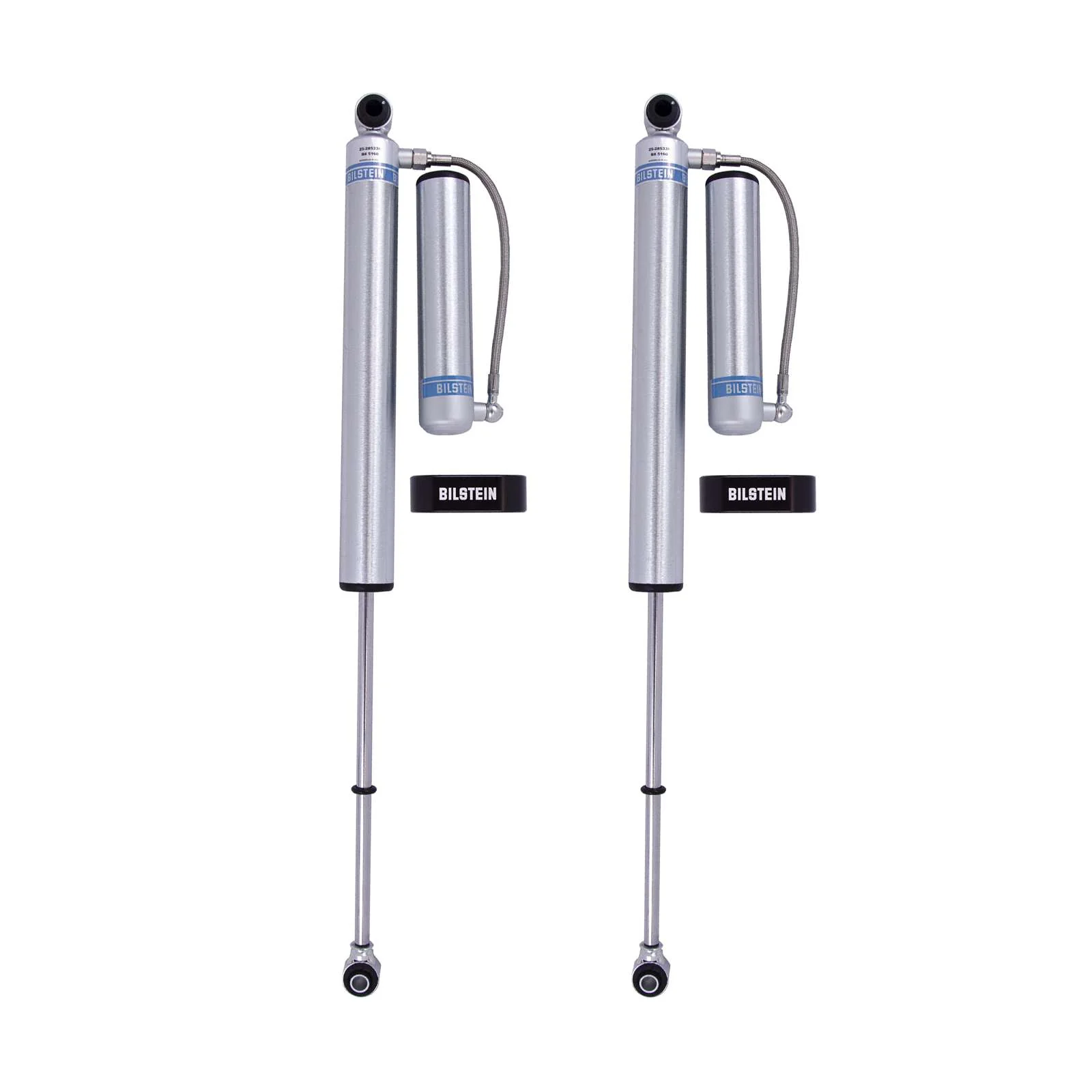 Bilstein 5160 w/ Remote Reservoir Shocks Rear Pair for 2017-2025 Ford F250 Super Duty 4WD w/0-3" lift - Image 2