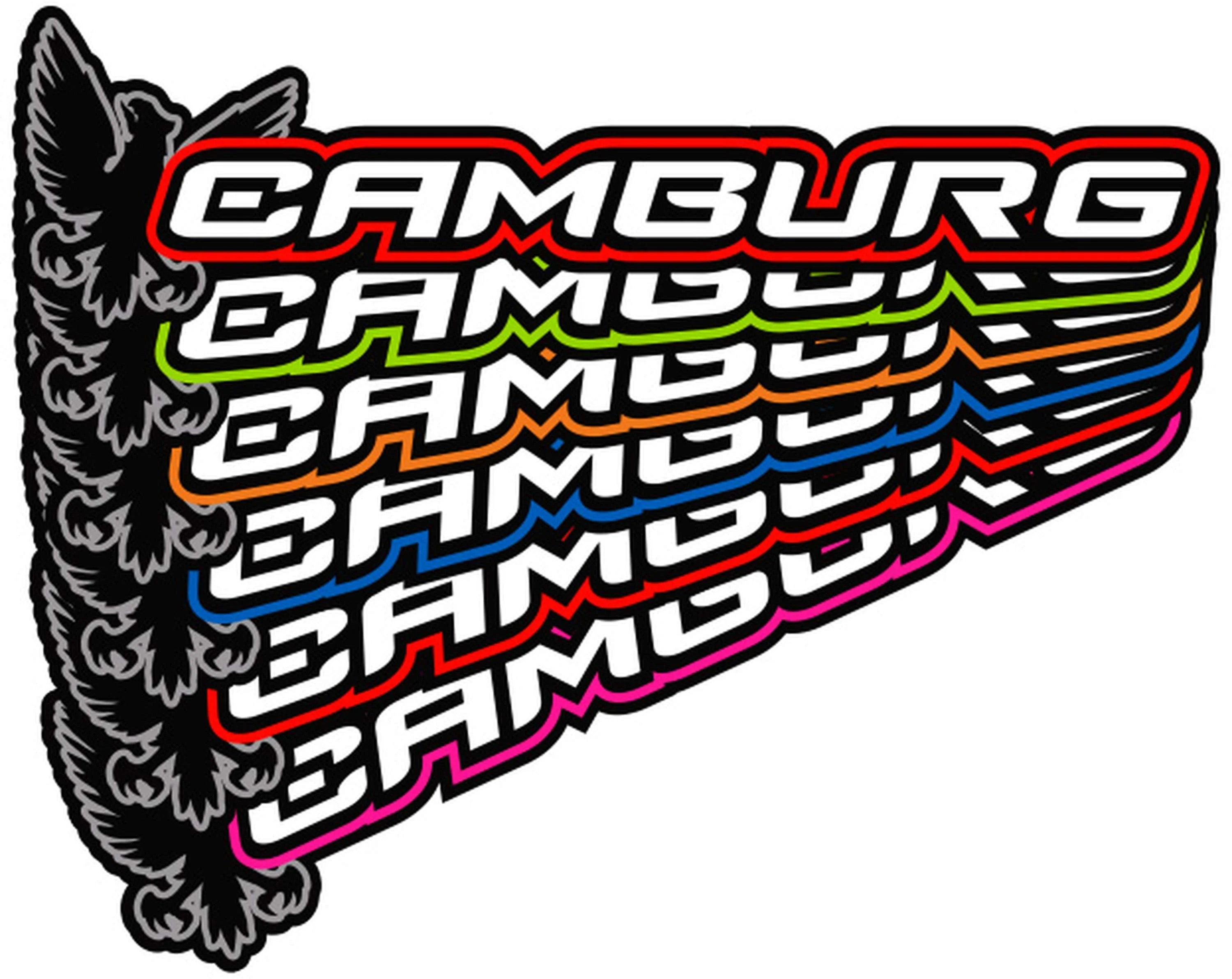 Camburg 8.50" Sticker 6-Pack - FOX Orange - Image 2