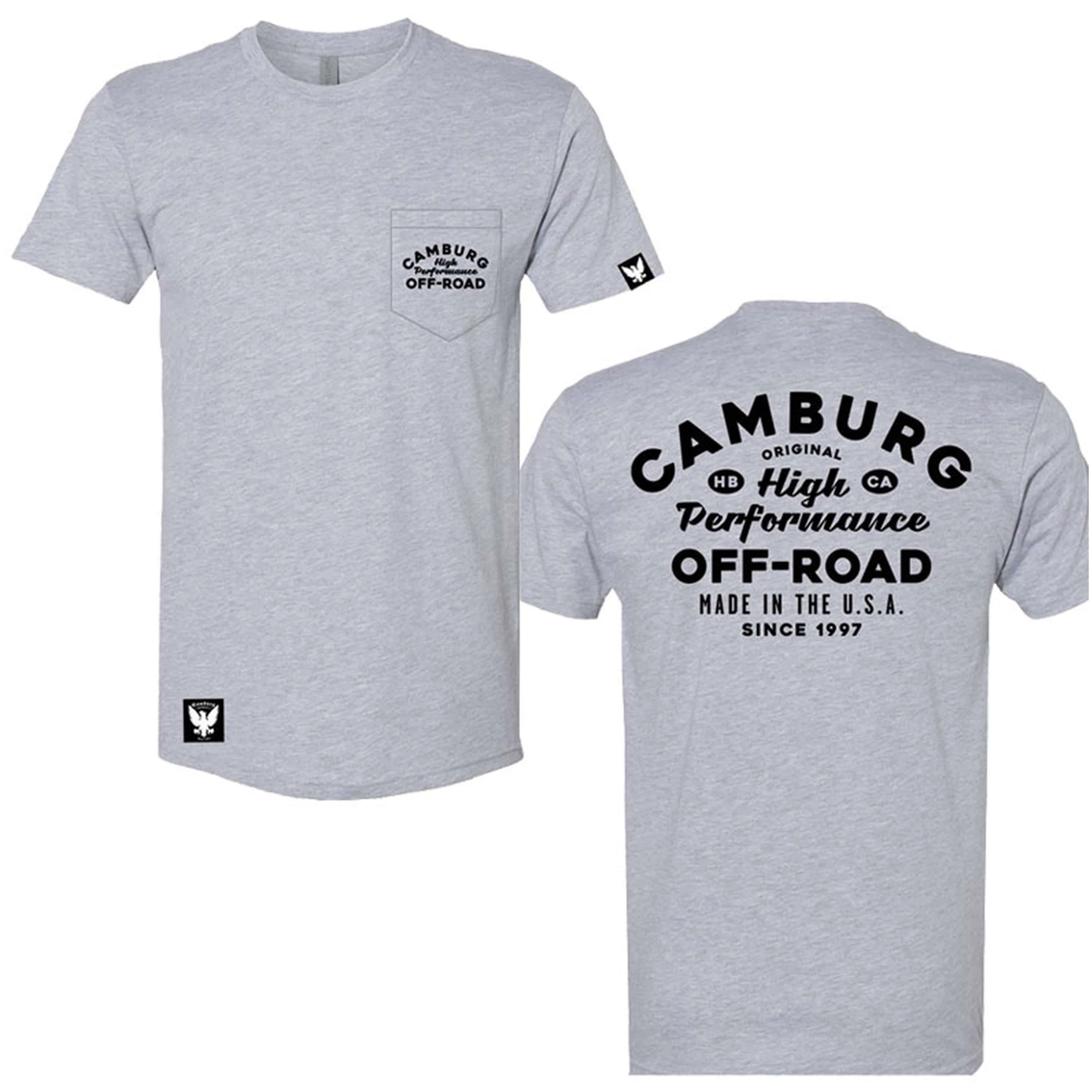 Camburg Speed Shop Pocket Size Small T-Shirt - grey