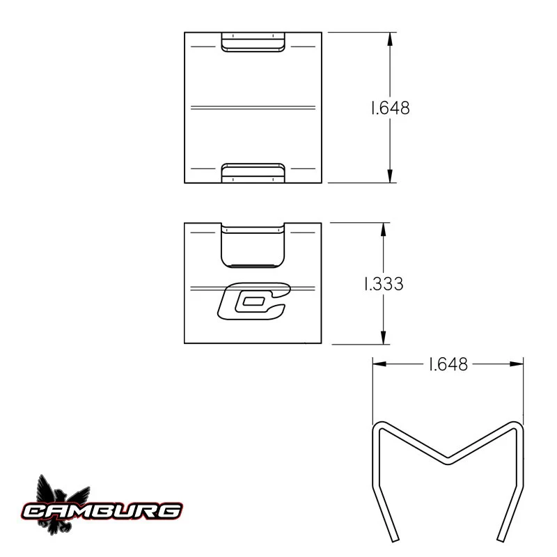 Camburg Universal 4130 Mounts - Weld-On Single Clamp (CAM-040103) - Image 2