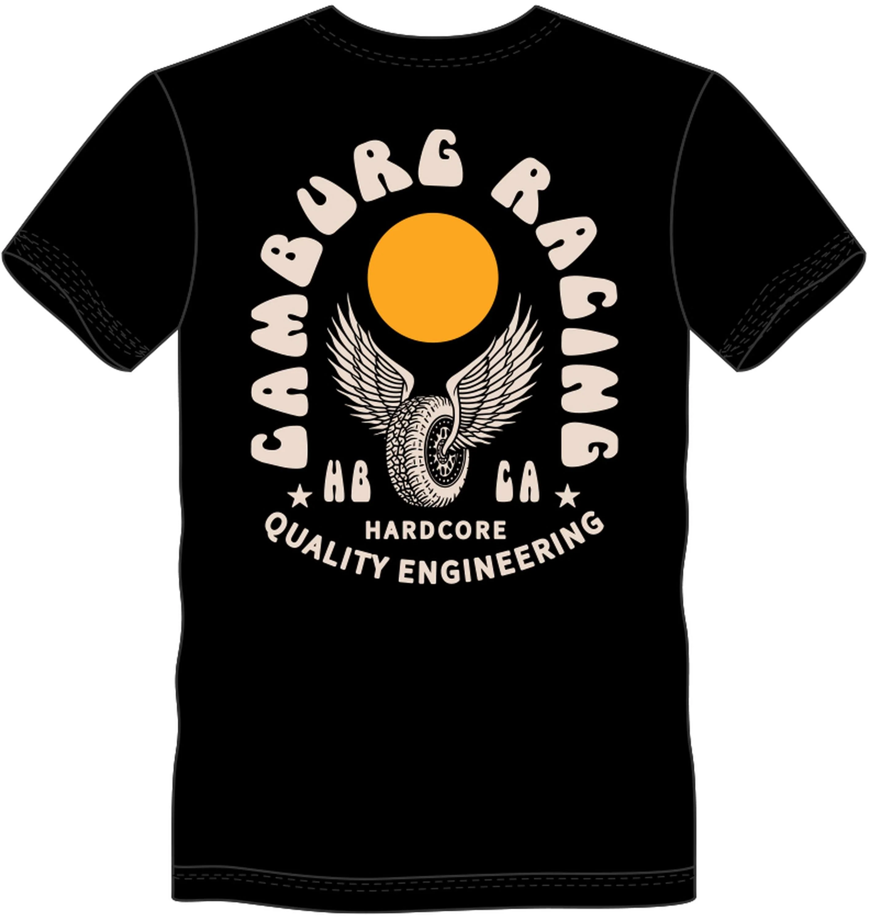 Camburg Winged Wheel Size Small Pocket T-shirt - Black - Image 3