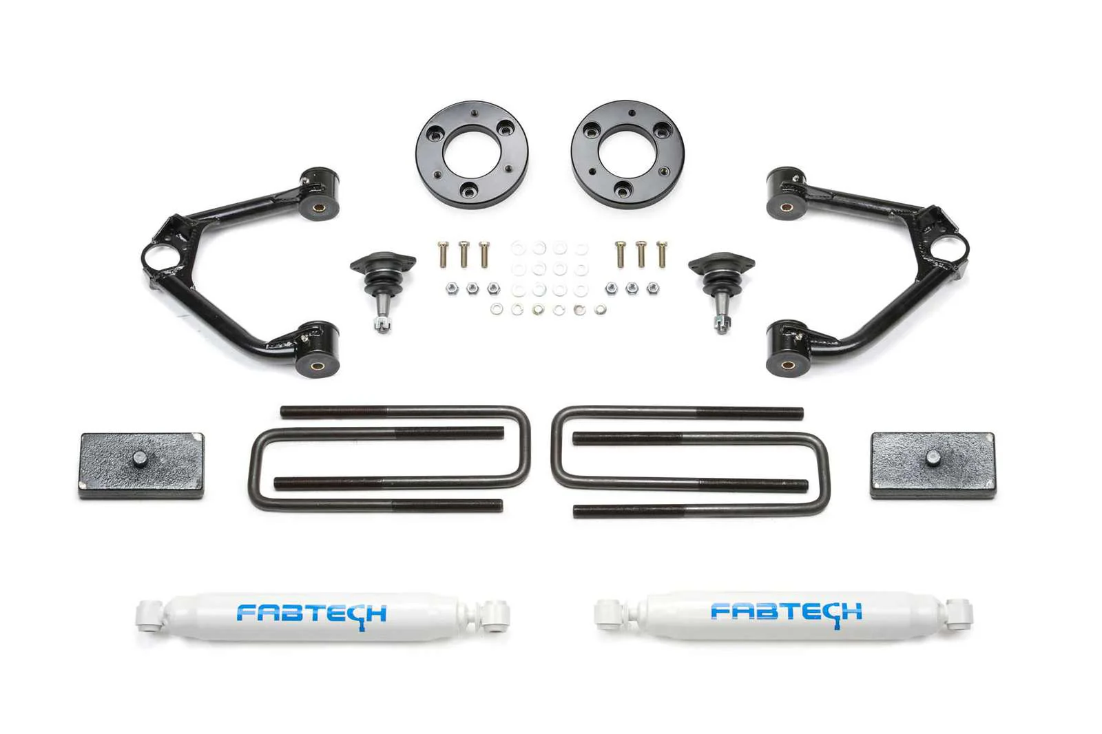 Fabtech 1.5" Ball Joint UCA Lift Kit w/Rear Performance Shocks for 2019-2024 GMC Sierra 1500 4WD w/1.5" lift