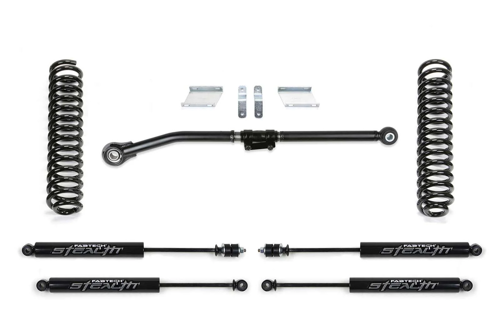 Fabtech 2.5" Basic Lift Kit w/Stealth Shocks for 2017-2024 Ford F350 Super Duty 4WD w/2.5" lift