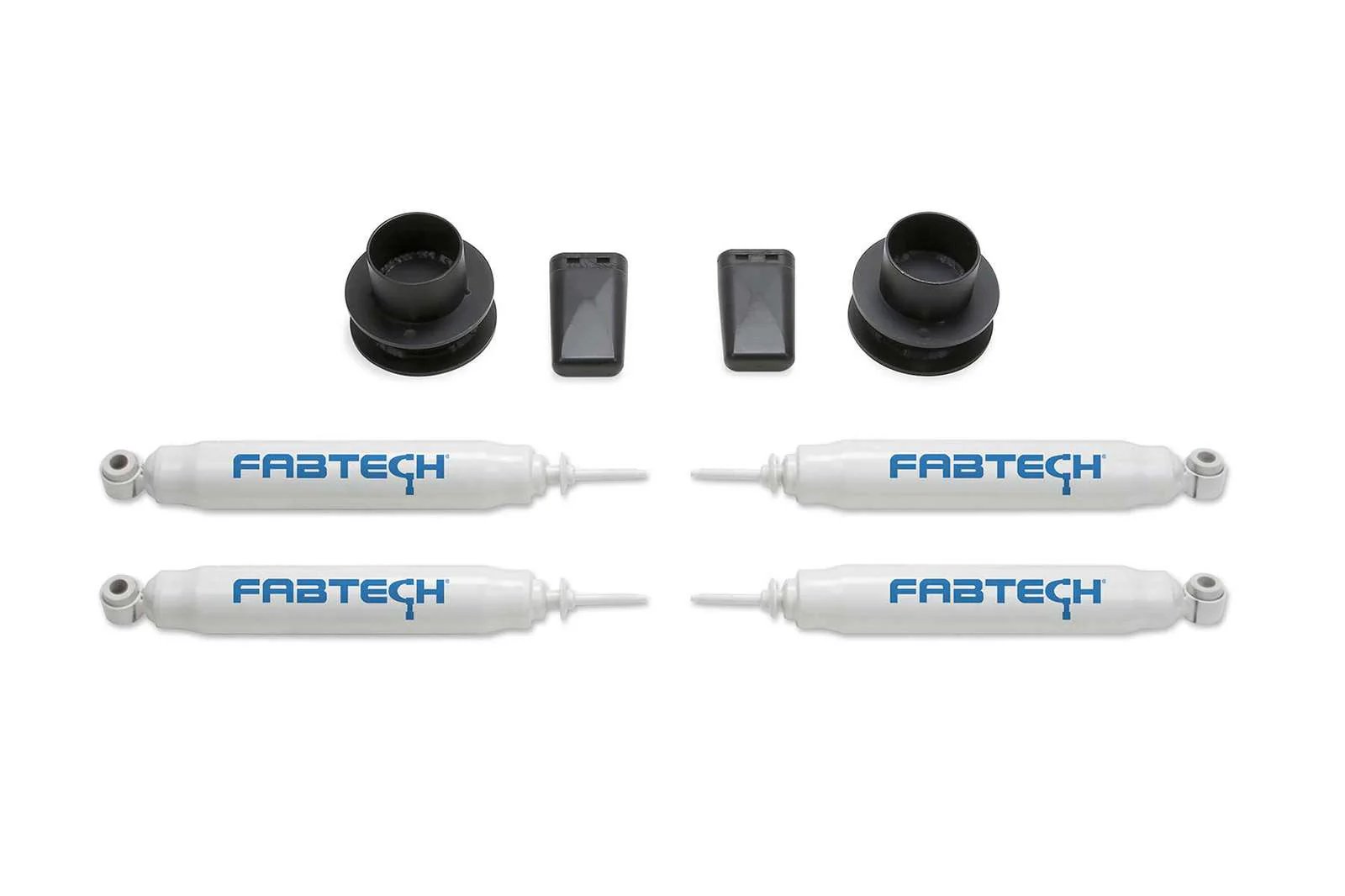 Fabtech 2.5" Coil Spacer System w/Performance Shocks Kit for 2010-2018 Ram 2500 4WD w/2.5" lift