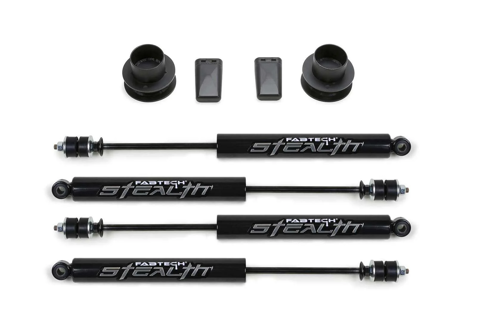 Fabtech 2.5" Coil Spacer System w/Stealth Shocks Kit for 2010-2018 Ram 2500 4WD w/2.5" lift