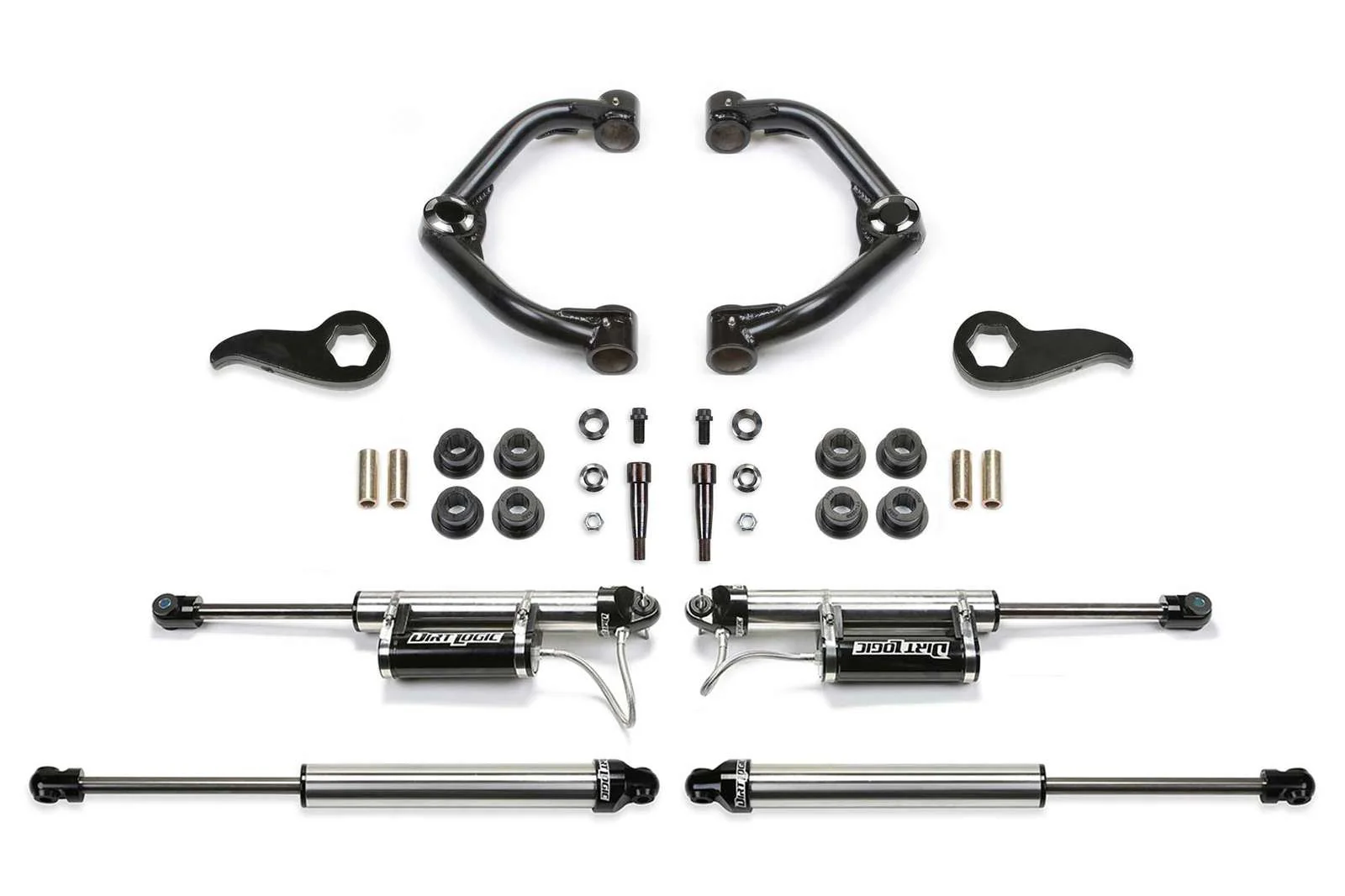 Fabtech 3.5" Uniball UCA Lift Kit w/Dirt Logic 2.25 Shocks w/Reservoir for 2020-2024 GMC Sierra 2500 HD 4WD w/3.5" lift