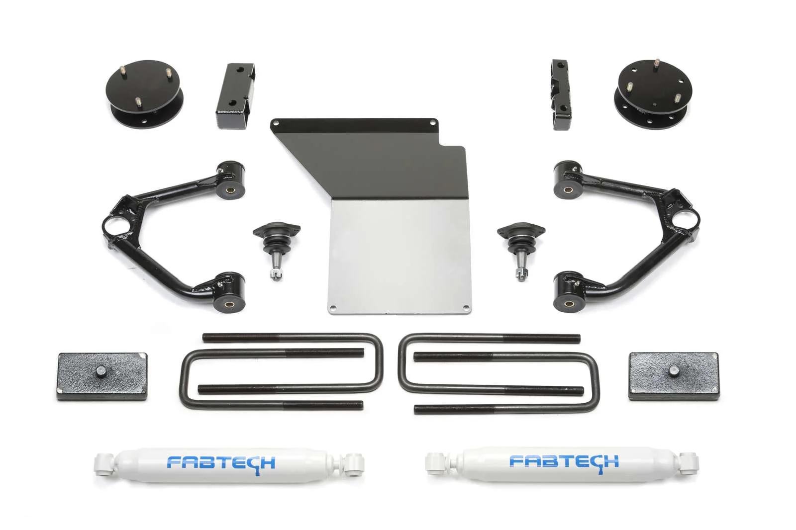 Fabtech 3" Ball Joint UCA Lift Kit w/Rear Performance Shocks for 2014-2018 Chevrolet Silverado 1500 4WD RWD w/3" lift