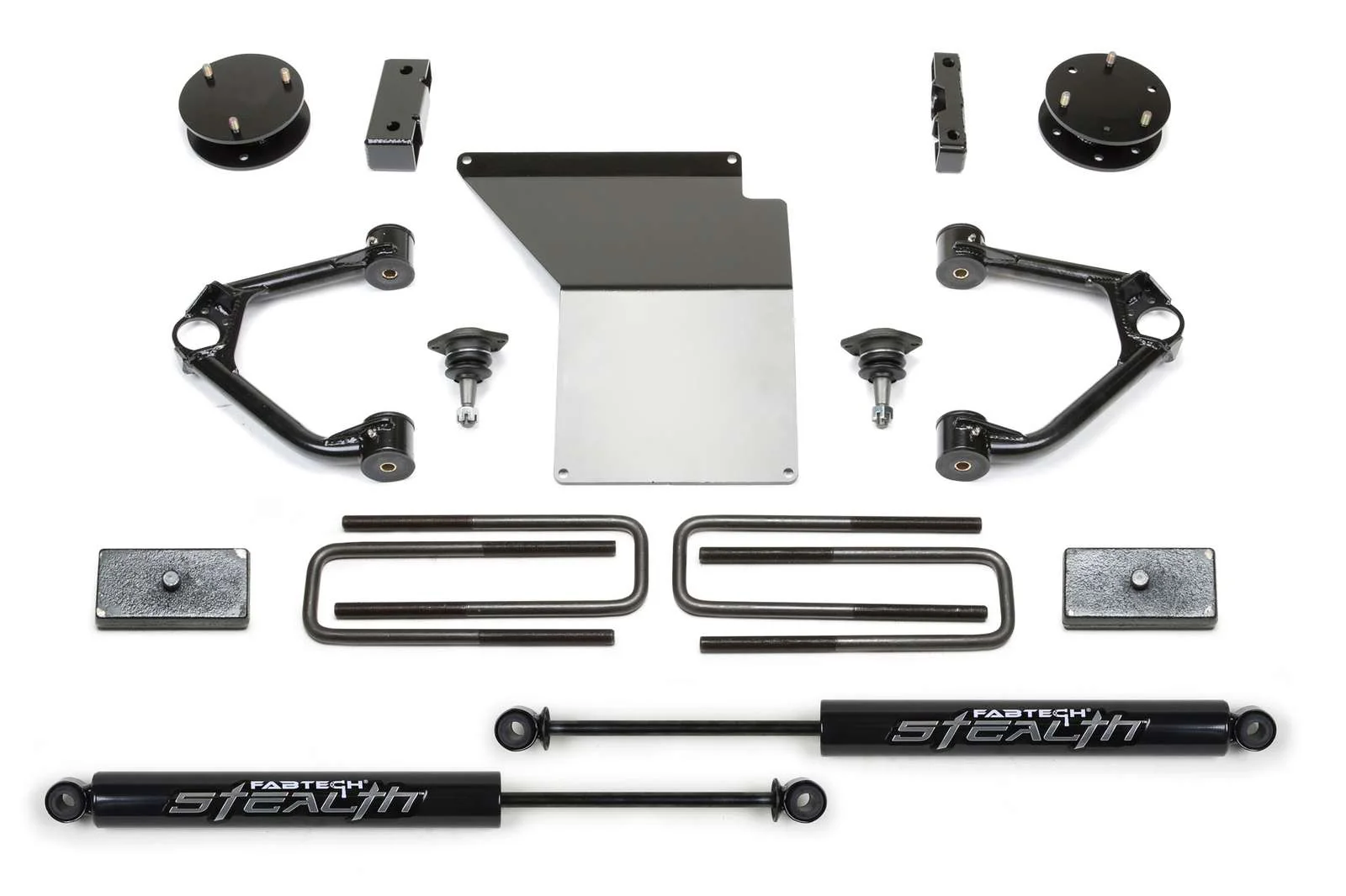Fabtech 3" Ball Joint UCA Lift Kit w/Rear Stealth Shocks for 2007-2014 GMC Sierra 1500 4WD RWD w/3" lift