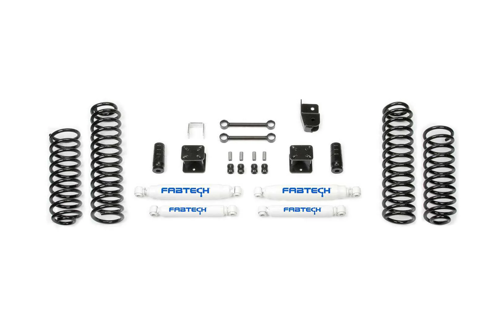 Fabtech 3" Sport System w/Performance Shocks Kit for 2007-2018 Jeep Wrangler JK 4WD w/3" lift 4DR