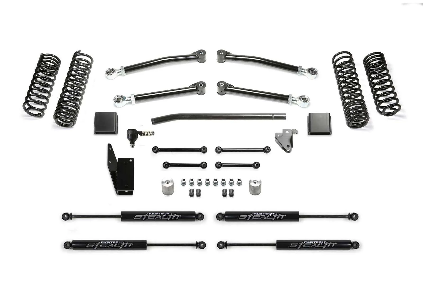 Fabtech 3" Trail Lift Kit w/Stealth Shocks for 2020-2024 Jeep Gladiator 4WD w/3" lift