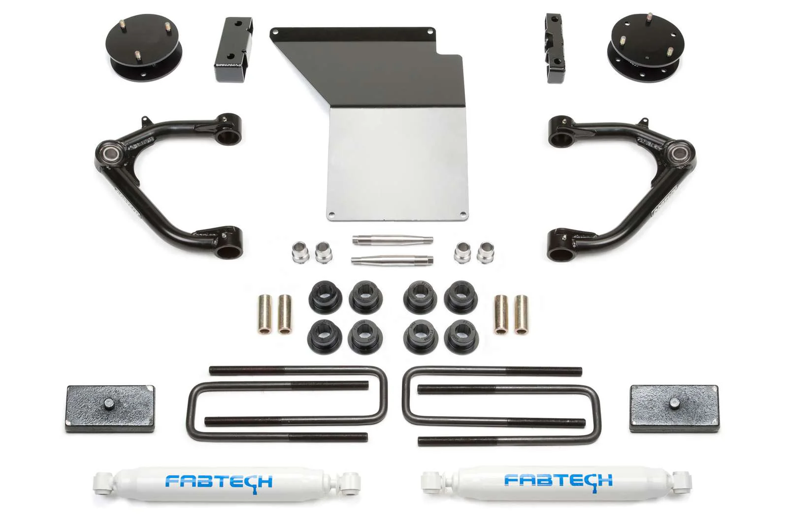 Fabtech 3" Uniball UCA Lift Kit w/Rear Performance Shocks for 2014-2018 Chevrolet Silverado 1500 4WD RWD w/3" lift