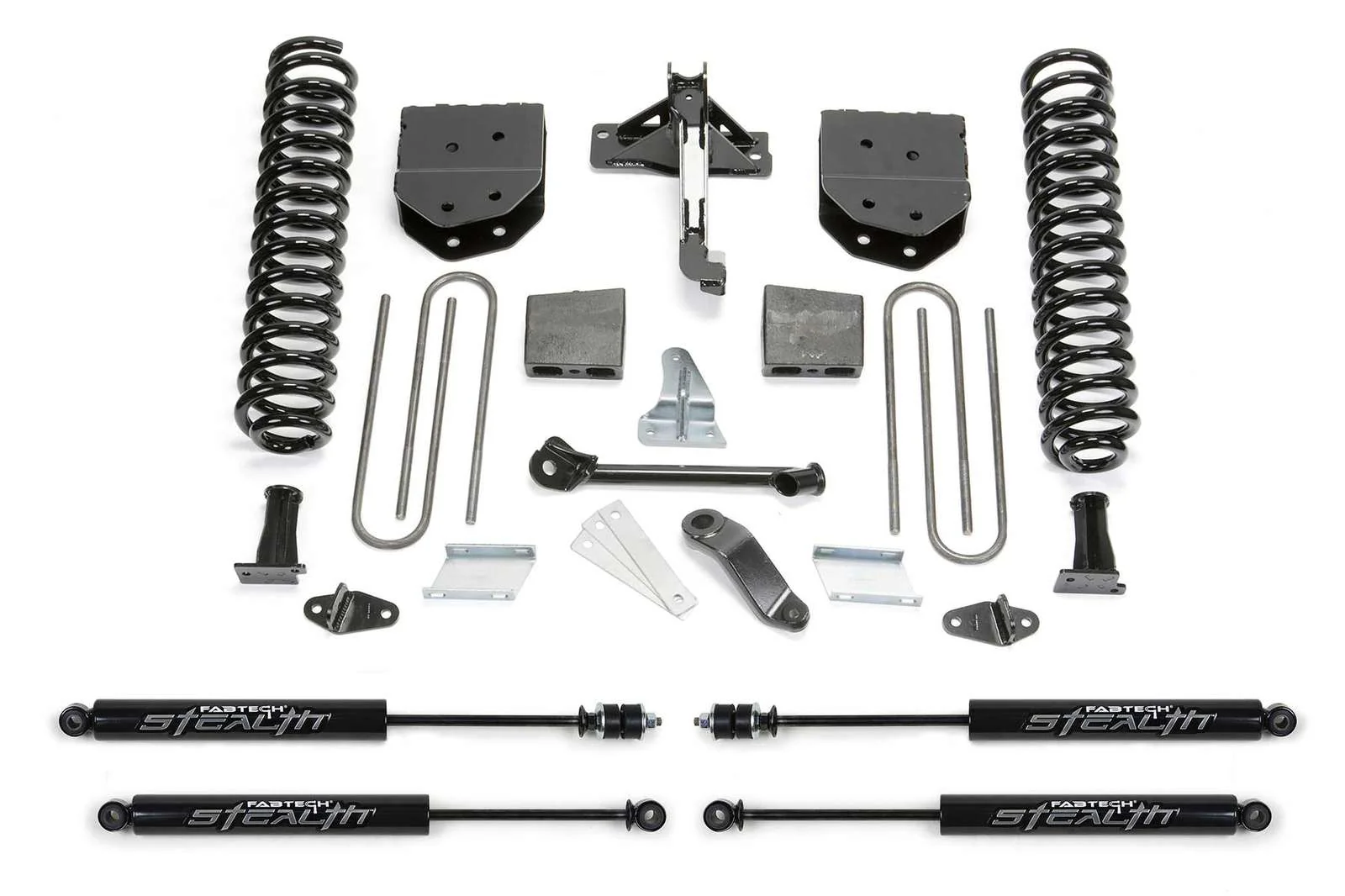 Fabtech 4" Basic System w/Stealth Shocks Kit for 2008-2016 Ford F350 Super Duty 4WD w/4" lift