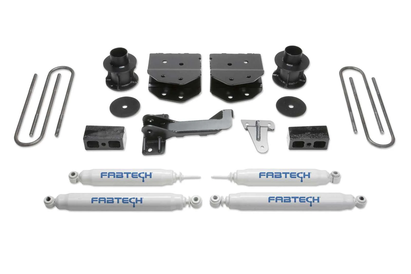 Fabtech 4" Budget System Wperformance Rear Shocks Kit for 1999-2004 Ford F350 Super Duty 4WD w/4" lift