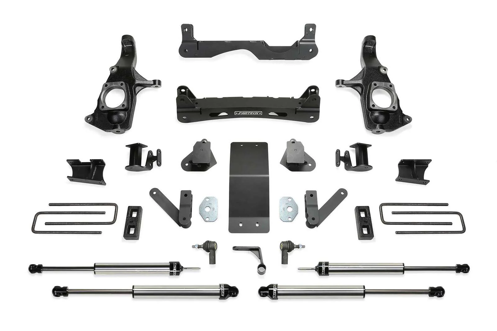 Fabtech 4" Performance System w/Dirt Logic 2.25 Shocks Kit for 2011-2019 GMC Sierra 3500 HD 4WD w/4" lift