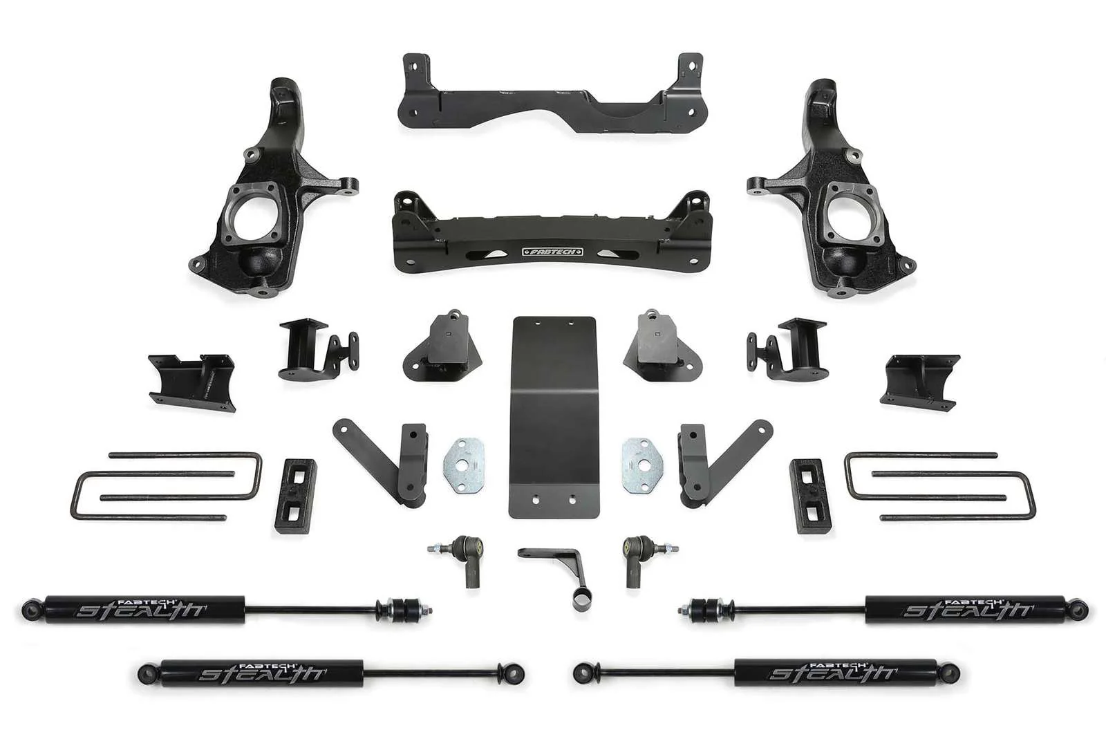 Fabtech 4" Performance System w/Stealth Shocks Kit for 2011-2019 Chevrolet Silverado 2500 HD 4WD w/4" lift