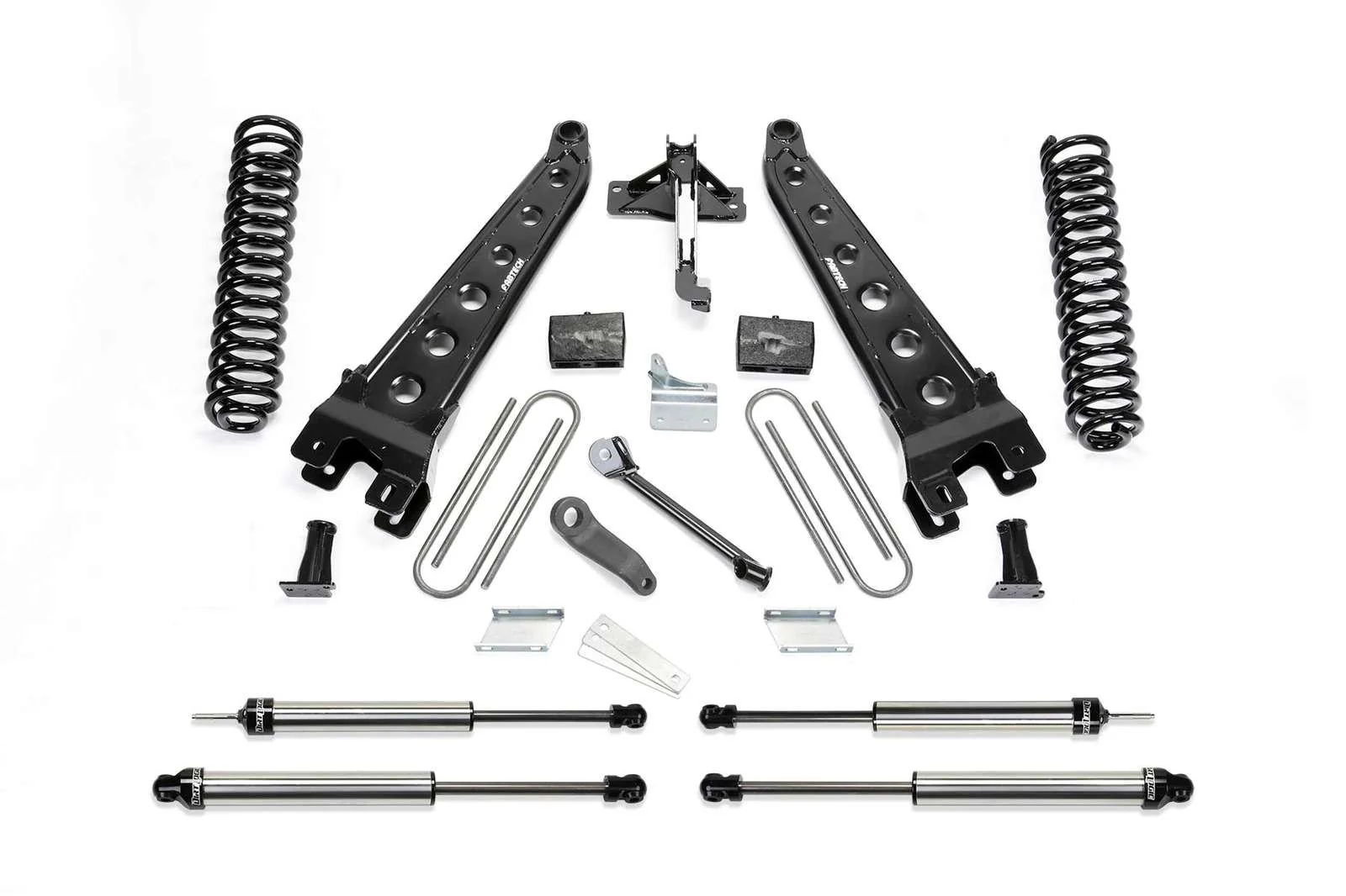 Fabtech 4" Radius Arm System w/Dirt Logic Shocks Kit for 2008-2016 Ford F250 Super Duty 4WD w/4" lift
