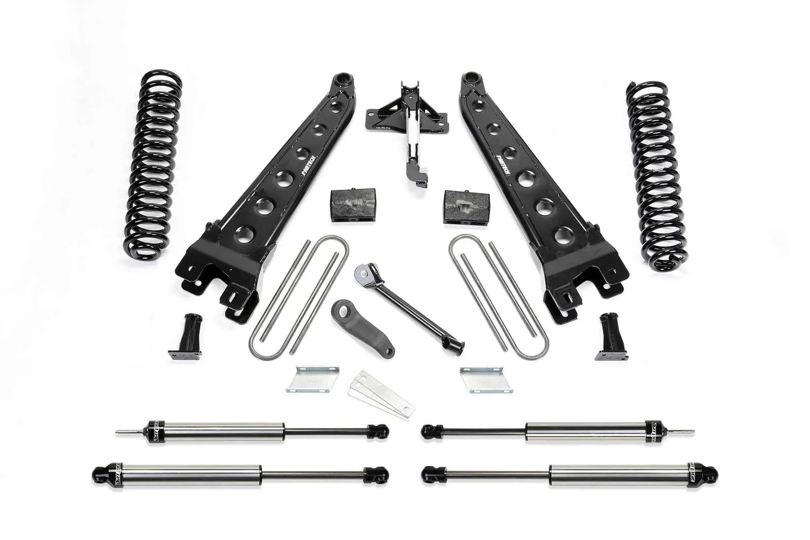Fabtech 4" Radius Arm System w/Dirt Logic Shocks Kit for 2017-2024 Ford F350 Super Duty 4WD w/4" lift