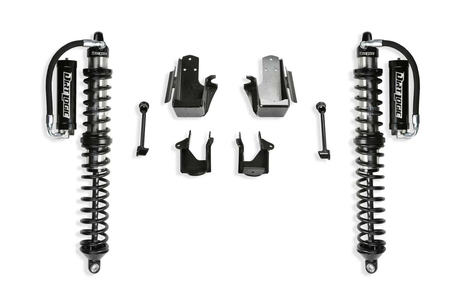 Fabtech 5" Coilover Conversion w/Front Dirt Logic 2.5 Coilovers w/Reservoir Kit for 2020-2024 Jeep Gladiator 4WD w/5" lift