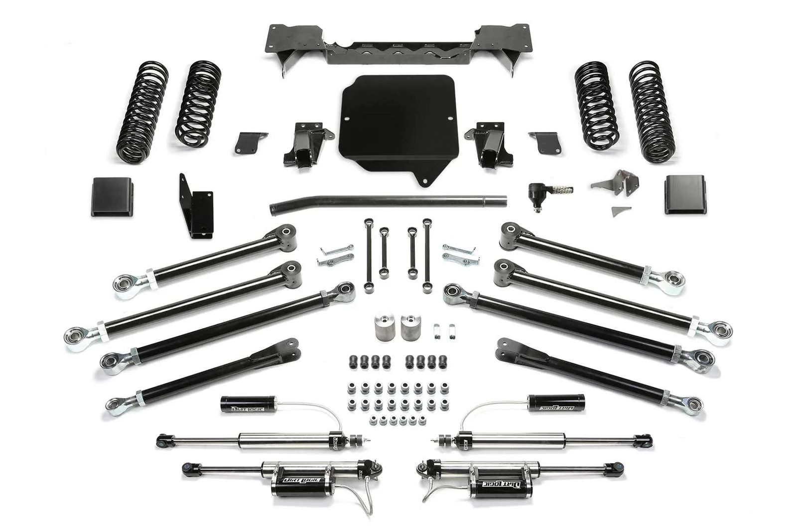 Fabtech 5" Crawler Lift Kit w/Dirt Logic 2.25 Shocks w/Reservoir for 2020-2024 Jeep Gladiator 4WD w/5" lift