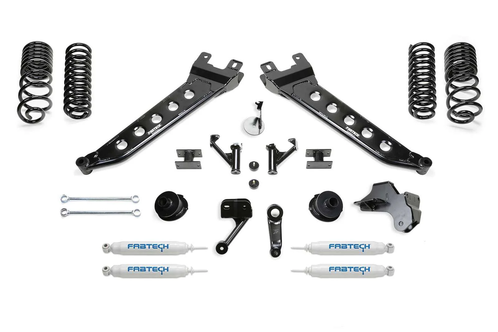 Fabtech 5" Radius Arm Lift Kit w/Coil Springs & Performance Shocks for 2019-2024 Ram 2500 4WD w/5" lift