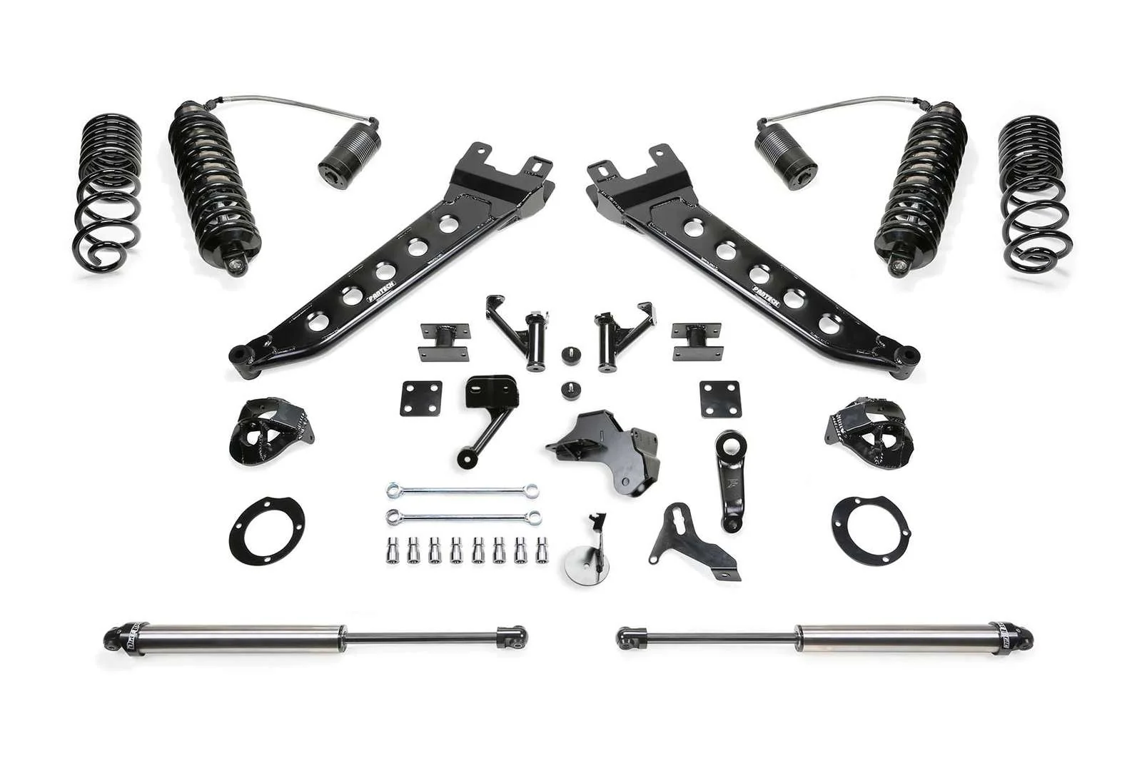 Fabtech 5" Radius Arm Lift Kit w/Front Dirt Logic 4.0 Coilovers w/Reservoir & Rear 2.25 Shocks for 2019-2024 Ram 2500 4WD w/5" lift