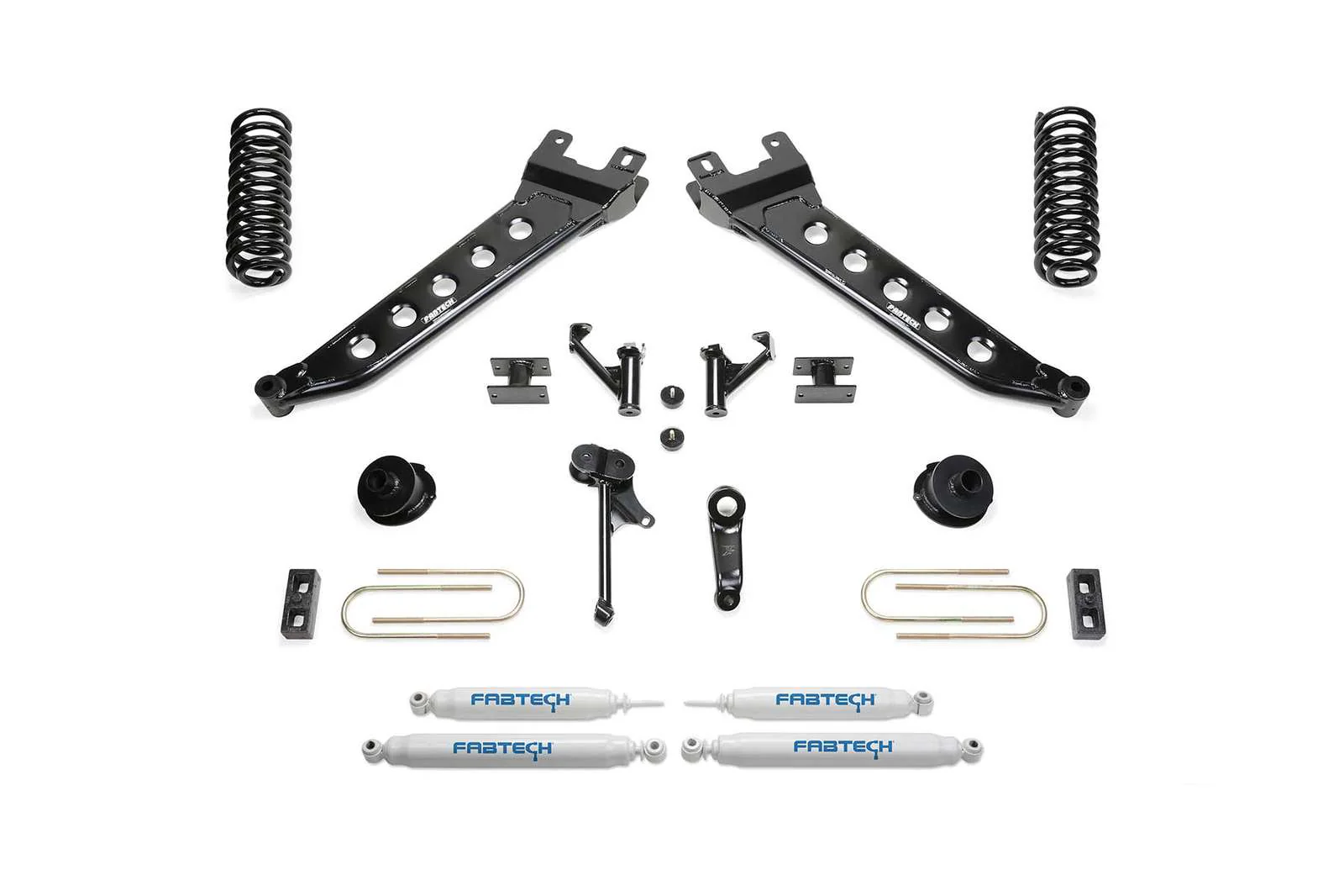 Fabtech 5" Radius Arm System w/Coil Springs & Performance Shocks Kit for 2010-2018 Ram 3500 4WD w/5" lift