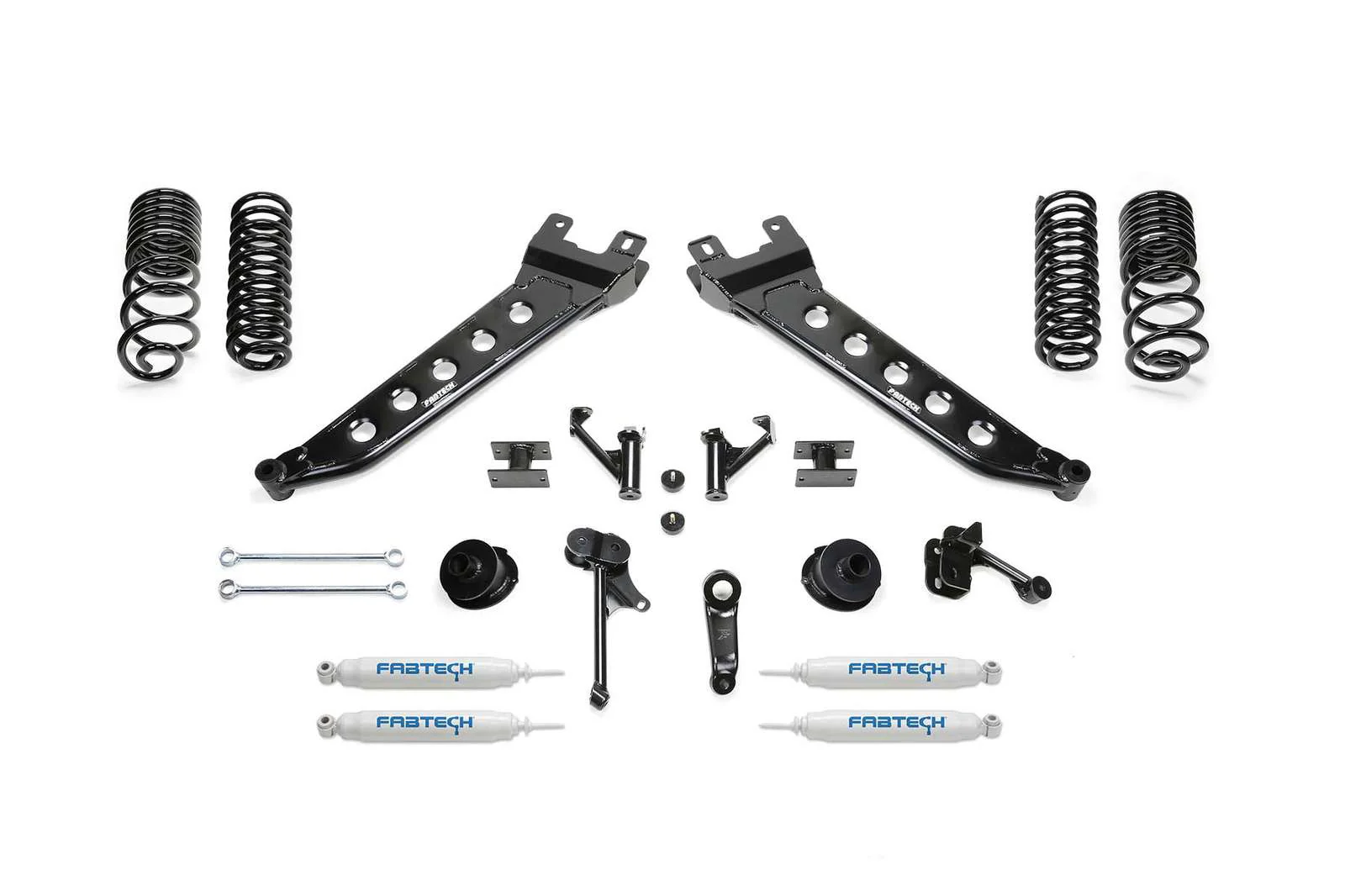 Fabtech 5" Radius Arm System w/Coil Springs & Performance Shocks Kit for 2010-2018 Ram 2500 4WD w/5" lift