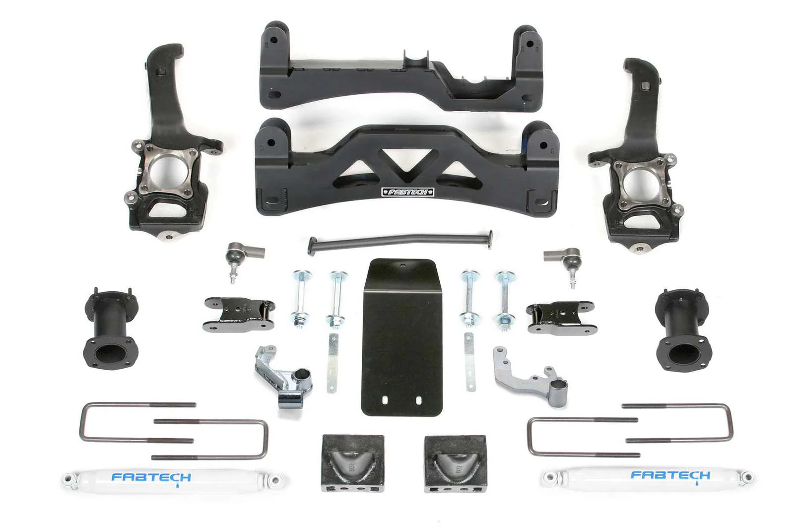 Fabtech 6" Basic System Gen 2 w/Front Stock Coilover Spacers & Rear Performance Shocks Kit for 2009-2014 Ford F150 4WD w/6" lift
