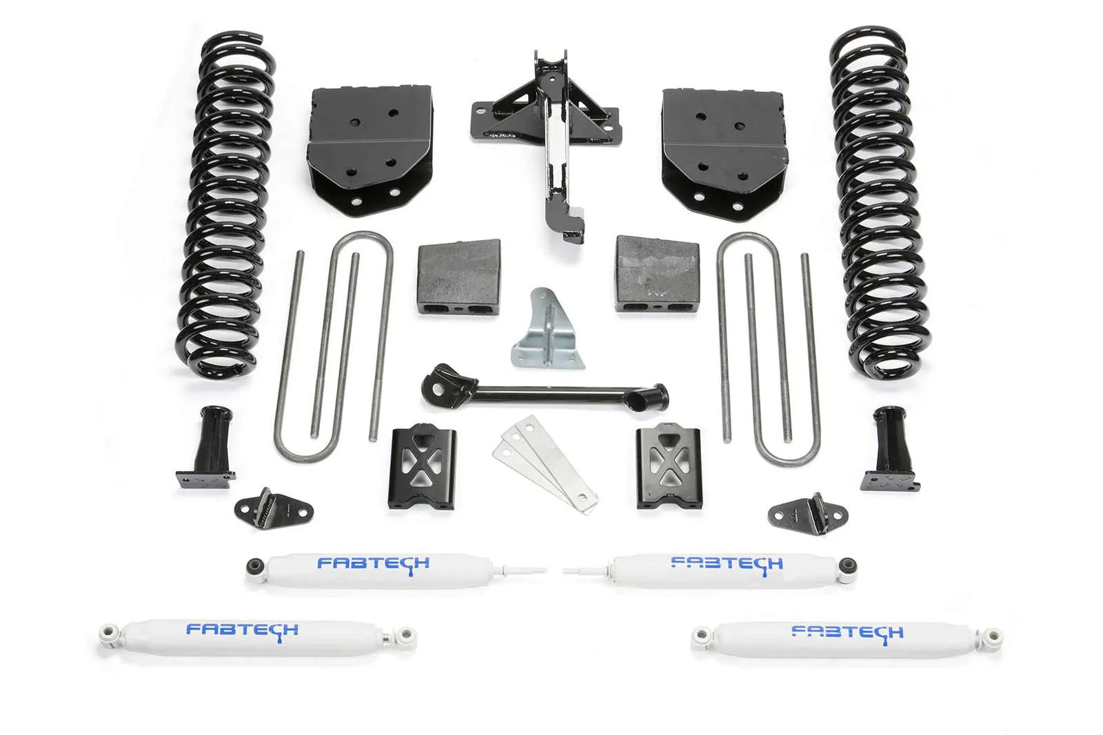 Fabtech 6" Basic System w/Performance Shocks Kit for 1999-2004 Ford F250 Super Duty 4WD w/6" lift w/Overload