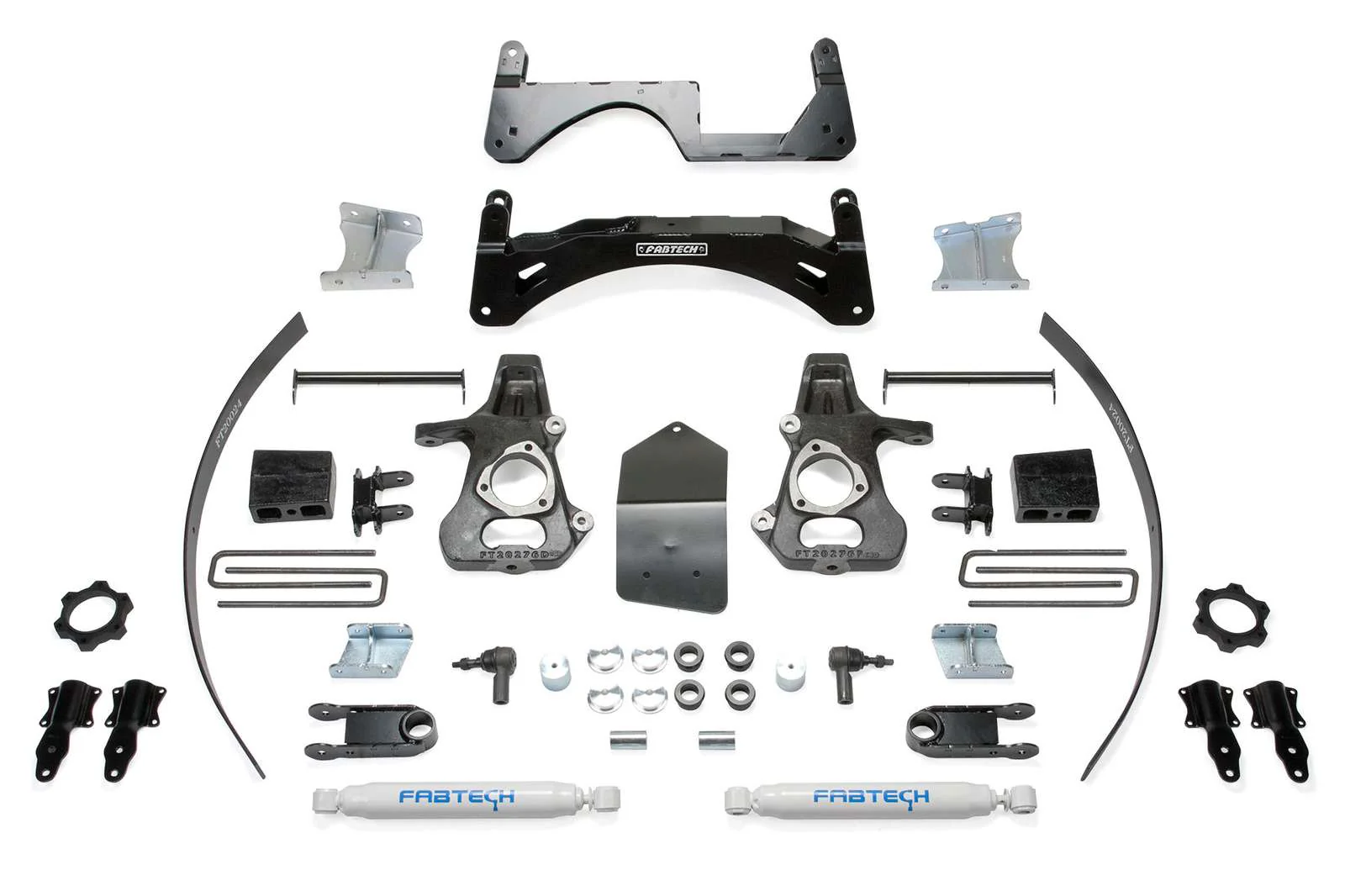 Fabtech 6" Basic System w/Rear Performance Shocks Kit for 2014-2018 Chevrolet Silverado 1500 4WD RWD w/6" lift