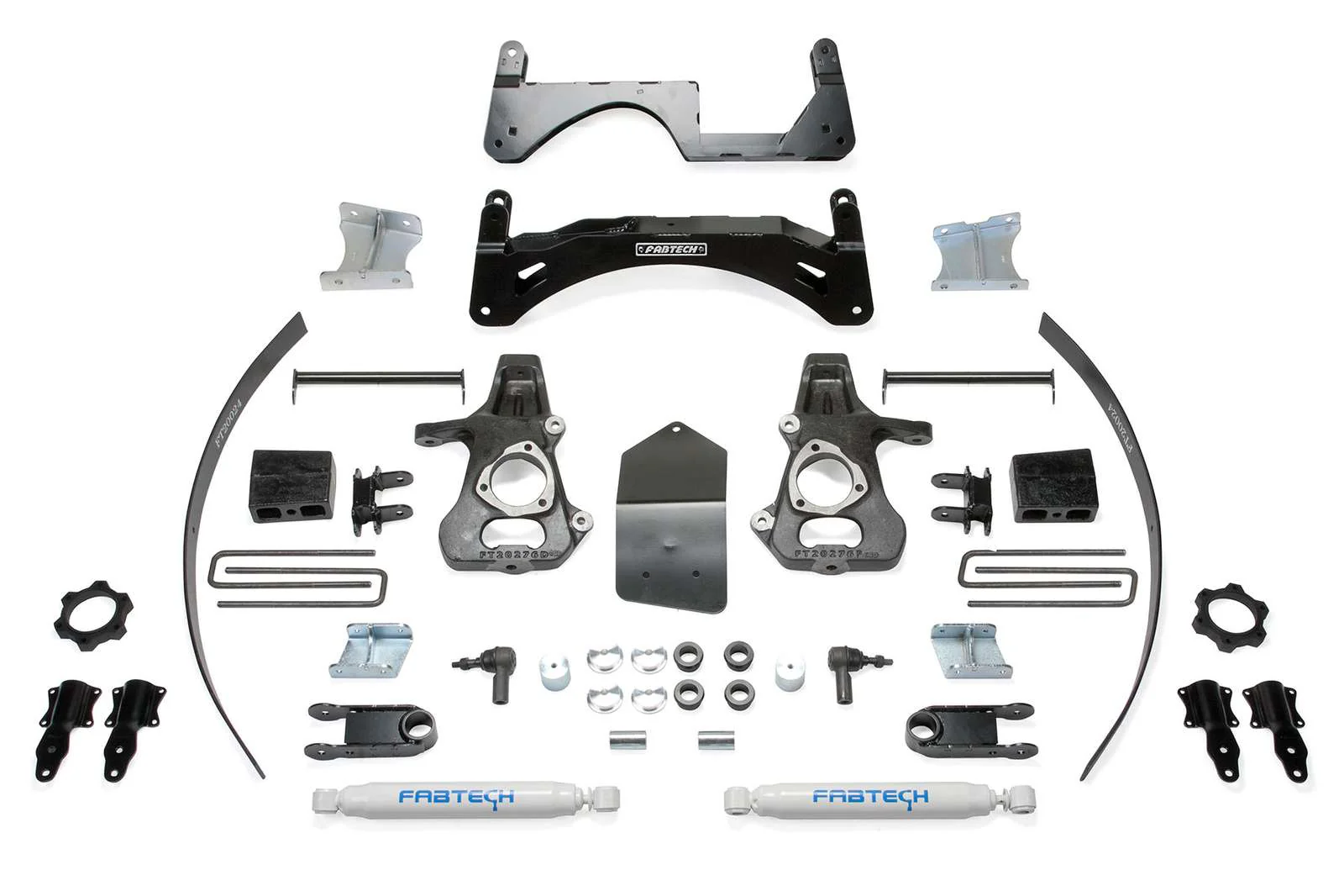 Fabtech 6" Basic System w/Rear Performance Shocks Kit for 2014-2018 GMC Sierra 1500 4WD RWD w/6" lift