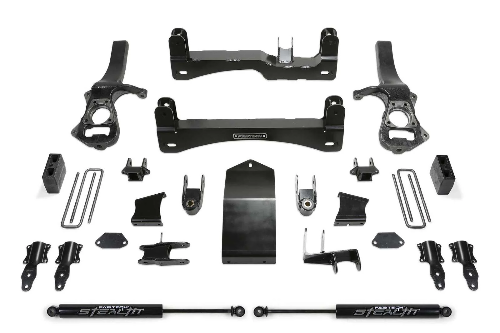 Fabtech 6" Basic System w/Rear Stealth Shocks Kit for 2019-2024 GMC Sierra 1500 4WD w/6" lift