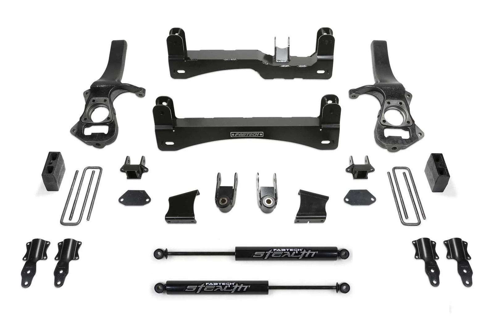 Fabtech 6" Basic System w/Rear Stealth Shocks Kit for 2019-2024 Chevrolet Silverado 1500 RWD w/6" lift