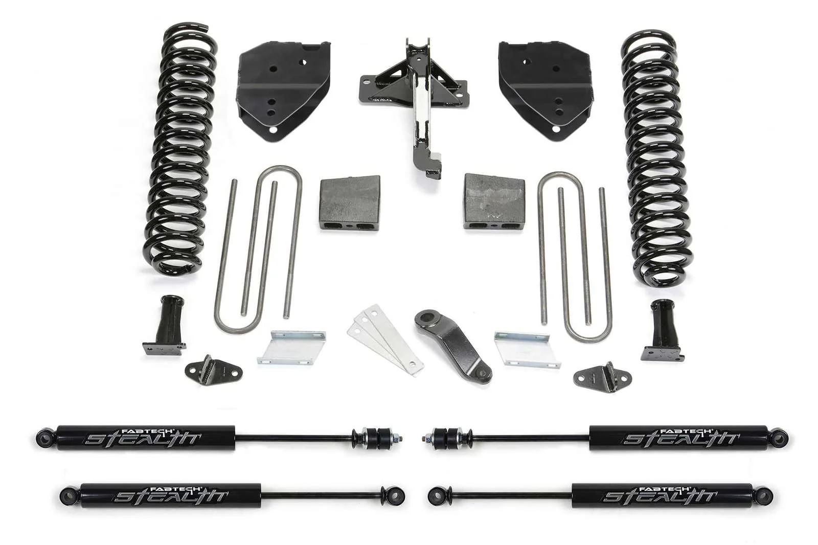 Fabtech 6" Basic System w/Stealth Shocks Kit for 2017-2024 Ford F350 Super Duty 4WD w/6" lift