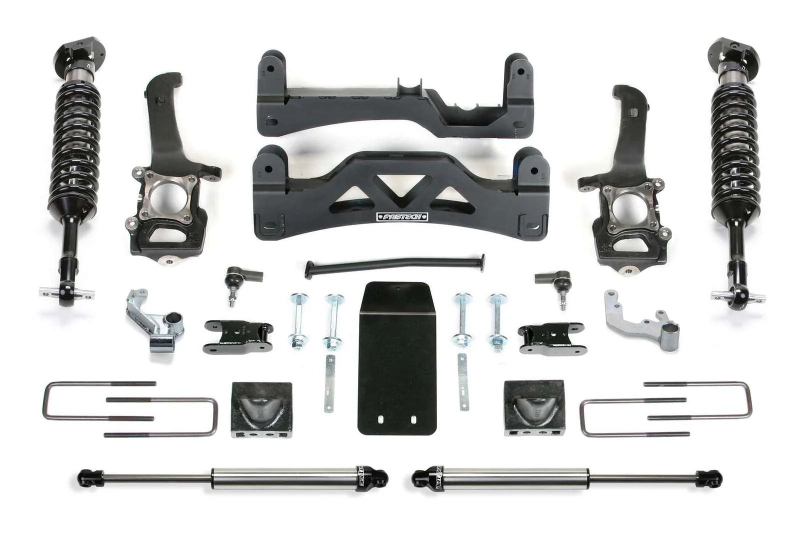 Fabtech 6" Performance System Gen 2 w/Front Dirt Logic 2.5 Coilovers & Rear 2.25 Shocks Kit for 2009-2014 Ford F150 4WD w/6" lift