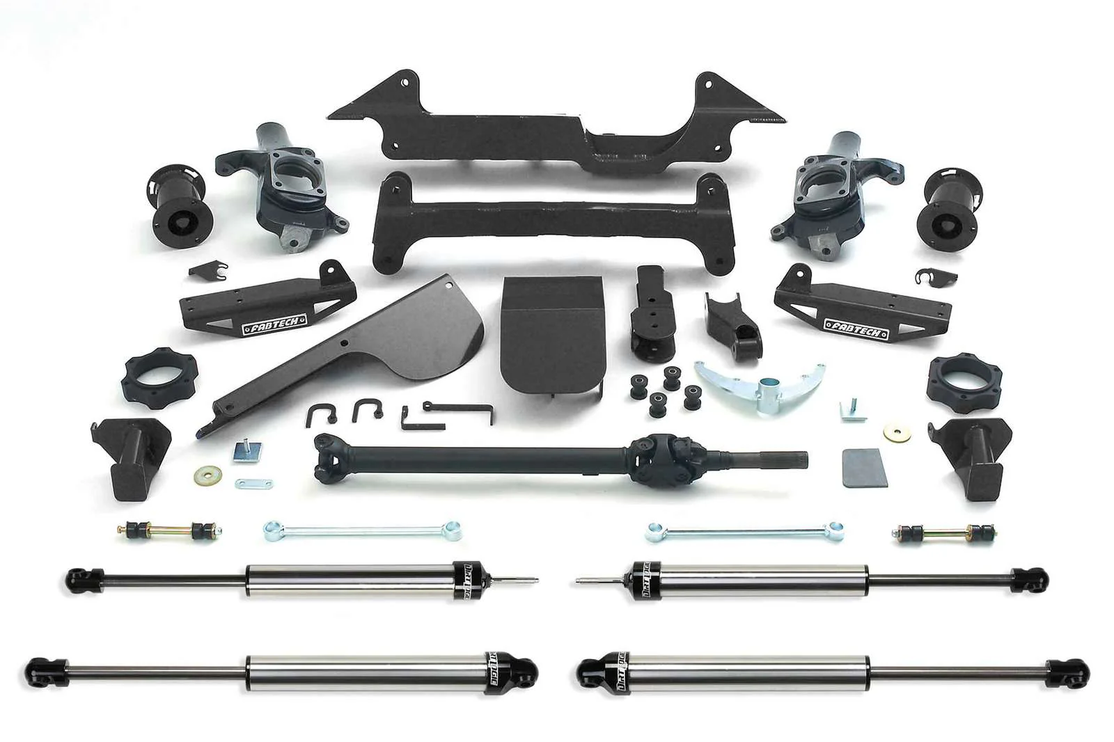 Fabtech 6" Performance System w/Dirt Logic Shocks Kit for 2003-2009 Hummer H2 4WD w/6" lift