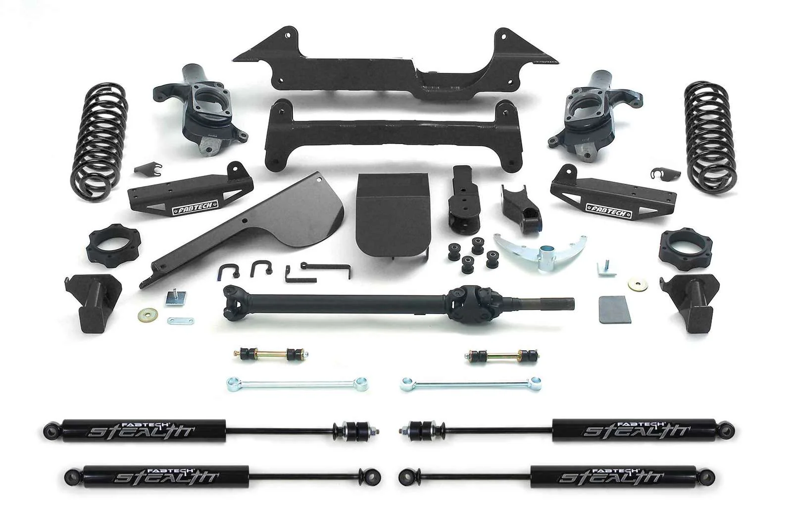 Fabtech 6" Performance System w/Stealth Shocks Kit for 2003-2009 Hummer H2 4WD w/6" lift