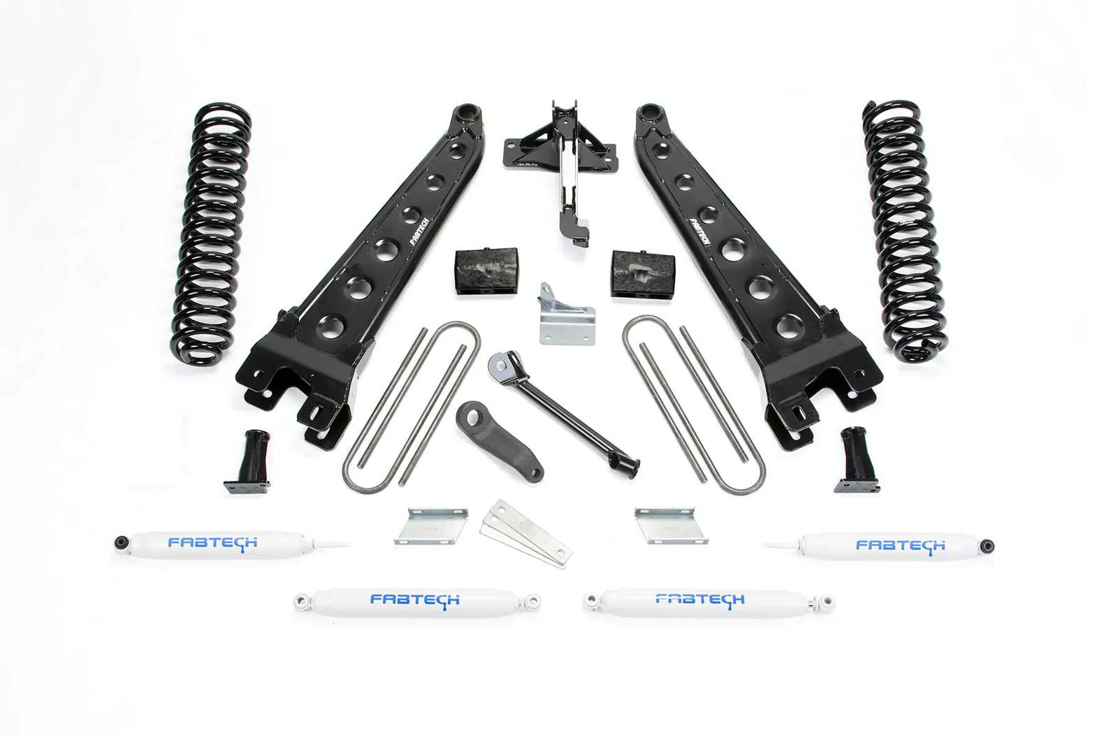 Fabtech 6" Radius Arm System w/Performance Shocks Kit for 2008-2016 Ford F250 Super Duty 4WD w/6" lift