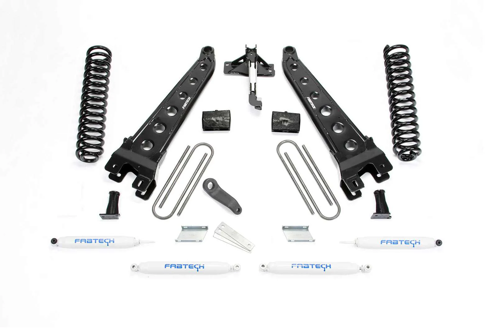 Fabtech 6" Radius Arm System w/Performance Shocks Kit for 2017-2024 Ford F250 Super Duty 4WD w/6" lift