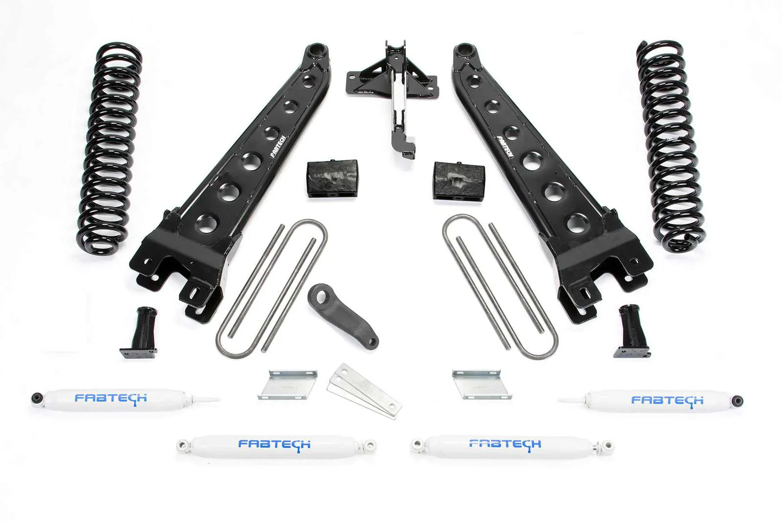 Fabtech 6" Radius Arm System w/Performance Shocks Kit for 2017-2024 Ford F350 Super Duty 4WD w/6" lift