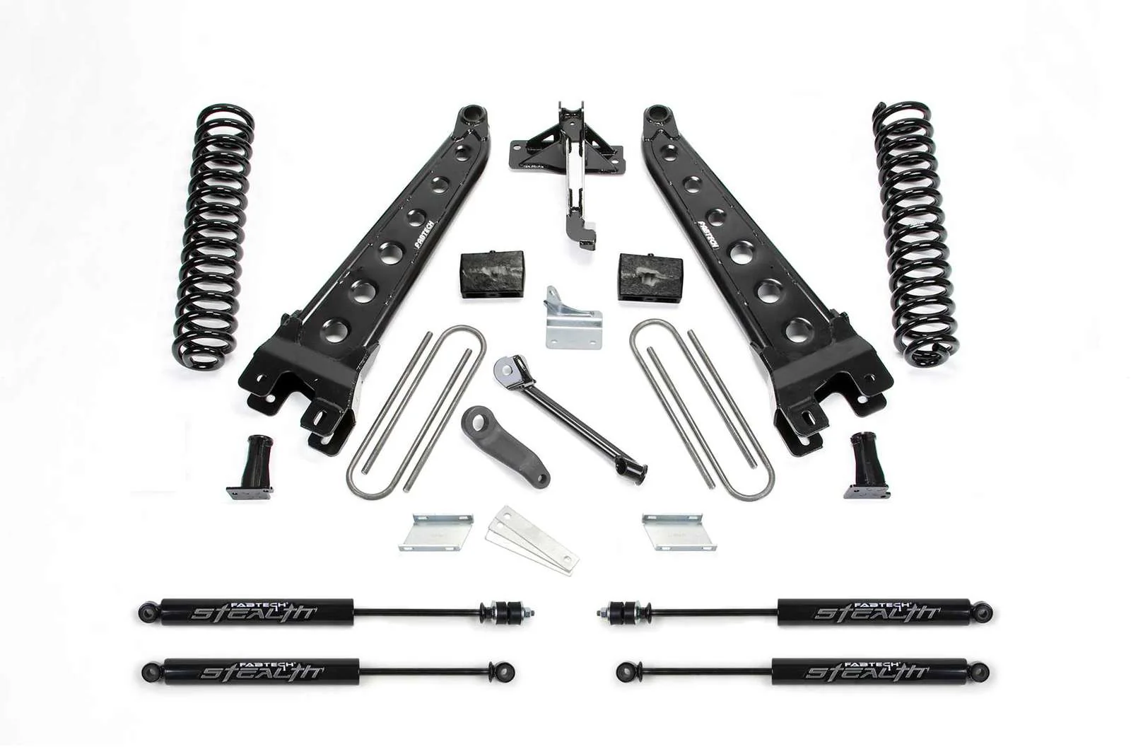 Fabtech 6" Radius Arm System w/Stealth Shocks Kit for 2008-2016 Ford F350 Super Duty 4WD w/6" lift 8-Lug